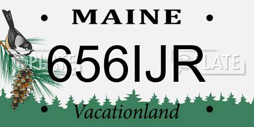 656IJR Maine License Plate