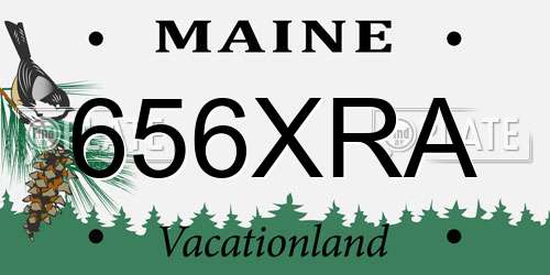 656XRA Maine License Plate