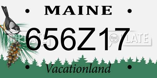 656Z17 Maine License Plate