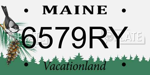 6579RY Maine License Plate