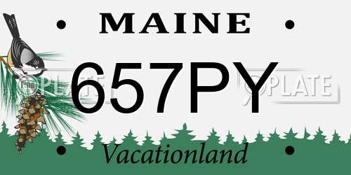 657PY Maine License Plate