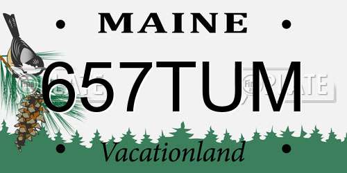 657TUM Maine License Plate