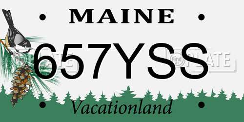 657YSS Maine License Plate