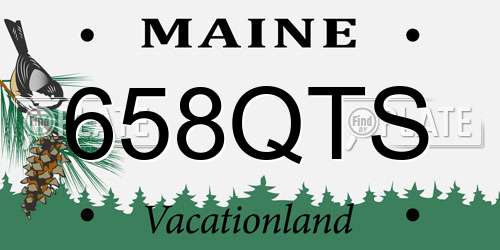 658QTS Maine License Plate