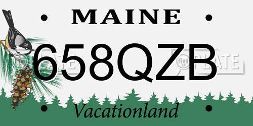 658QZB Maine License Plate