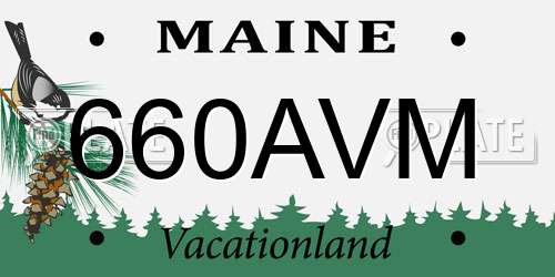 660AVM Maine License Plate
