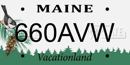 660AVW Maine License Plate