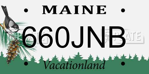 660JNB Maine License Plate