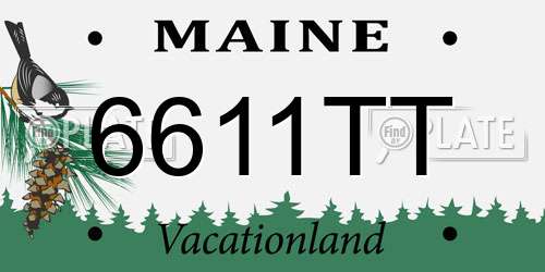 6611TT Maine License Plate