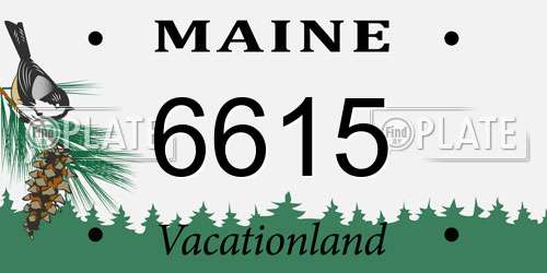 6615 Maine License Plate