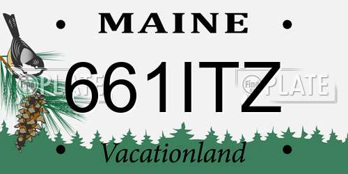 661ITZ Maine License Plate
