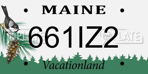 661IZ2 Maine License Plate