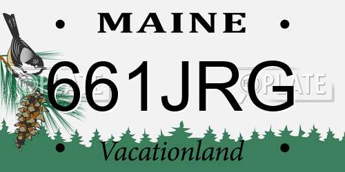 661JRG Maine License Plate