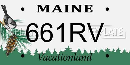 661RV Maine License Plate