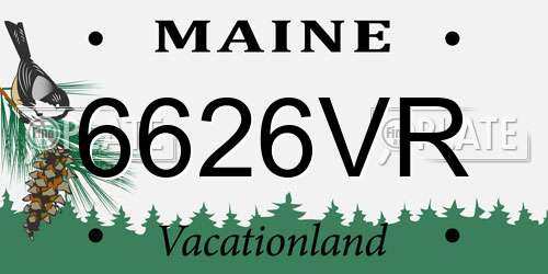 6626VR Maine License Plate