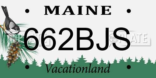 662BJS Maine License Plate