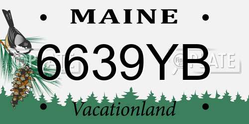 6639YB Maine License Plate