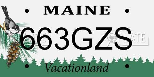663GZS Maine License Plate