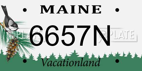 6657N Maine License Plate