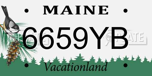 6659YB Maine License Plate