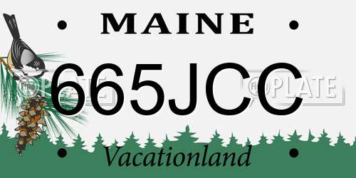 665JCC Maine License Plate