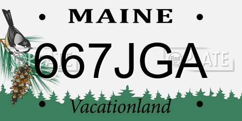 667JGA Maine License Plate