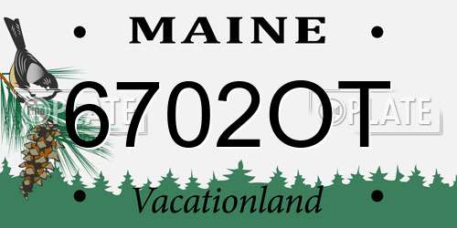 6702OT Maine License Plate