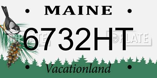 6732HT Maine License Plate