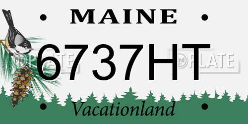 6737HT Maine License Plate