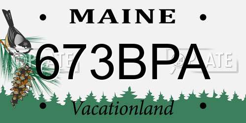 673BPA Maine License Plate