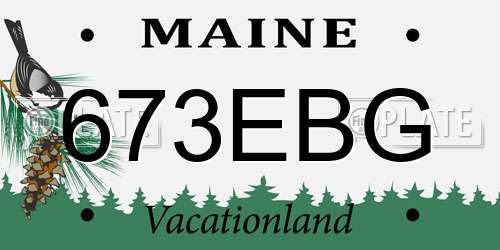 673EBG Maine License Plate