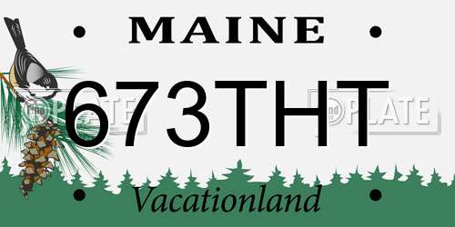 673THT Maine License Plate