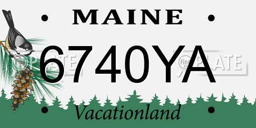 6740YA Maine License Plate