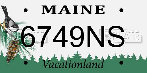 6749NS Maine License Plate