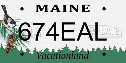 674EAL Maine License Plate