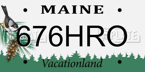 676HRO Maine License Plate