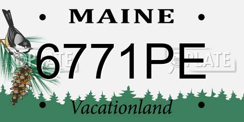 6771PE Maine License Plate