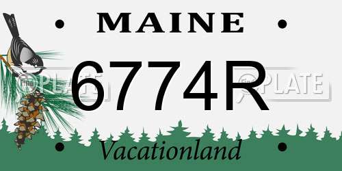 6774R Maine License Plate