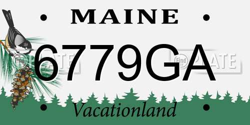 6779GA Maine License Plate