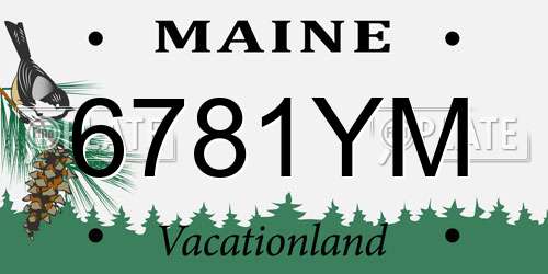 6781YM Maine License Plate