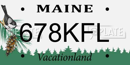 678KFL Maine License Plate