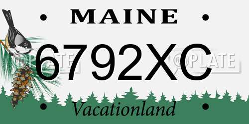 6792XC Maine License Plate