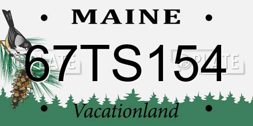 67TS154 Maine License Plate