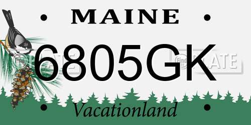 6805GK Maine License Plate