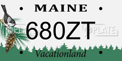 680ZT Maine License Plate