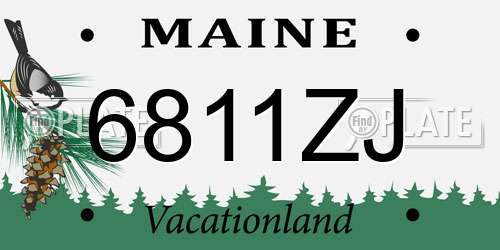6811ZJ Maine License Plate