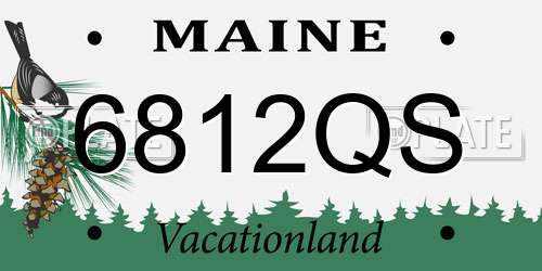 6812QS Maine License Plate