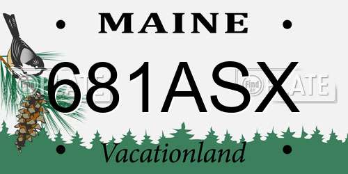 681ASX Maine License Plate