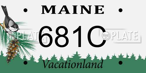 681C Maine License Plate