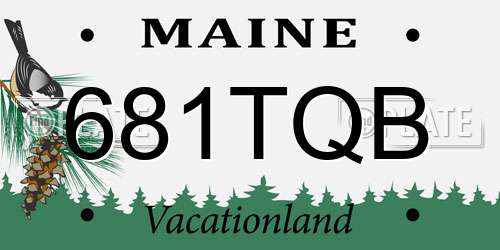 681TQB Maine License Plate